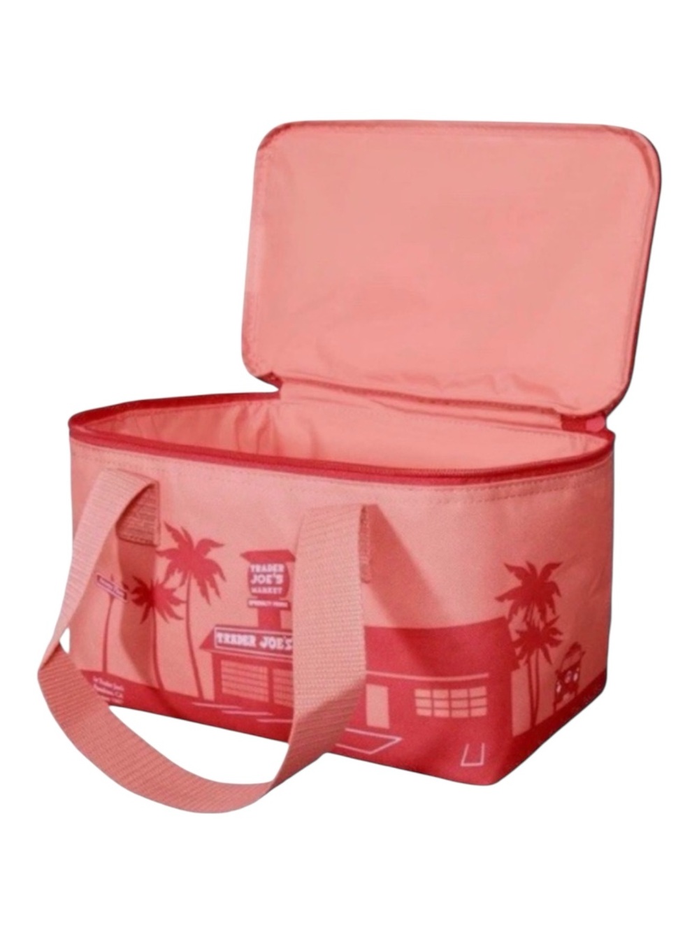 Trader Joe's Pink Coral Mini Insulated Tote Cooler